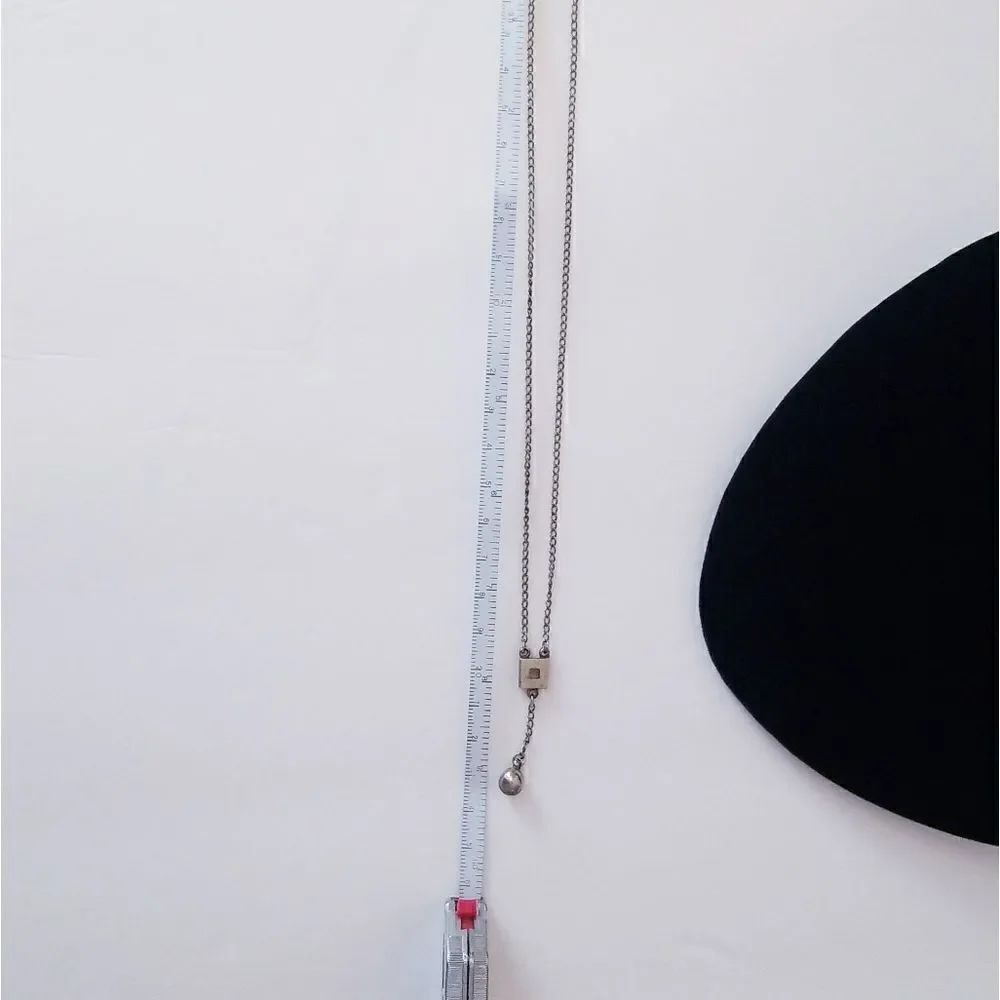5/$20 Retro Silver funky Express Necklace - Picture 3 of 4
